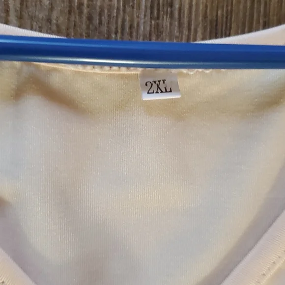 Cream & rose gold sequined, full length dress, size 2X, Shein - Picture 4 of 11